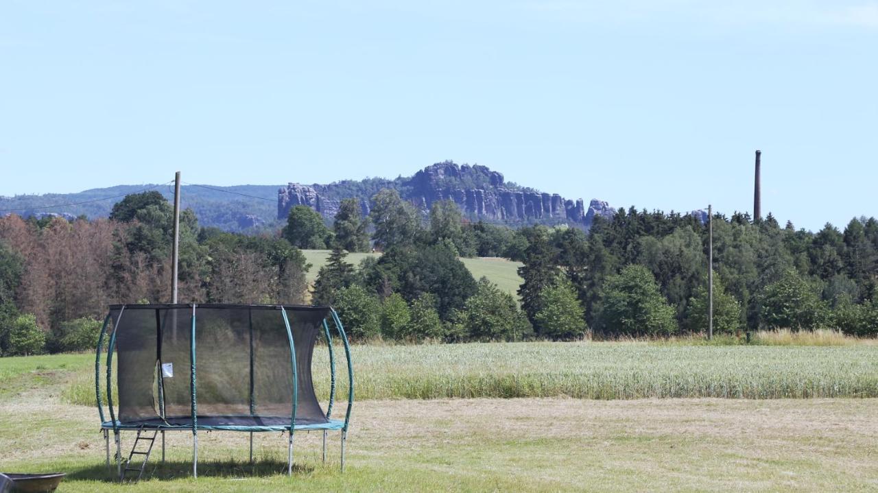 Auszeit Mit Weitblick In Der Sachsischen Schweiz - Kleiner Bauernhof Mit Tieren Und Wallbox Rathmannsdorf Exterior foto